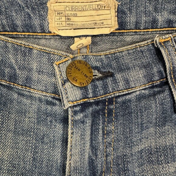 Current/Elliott The Cropped Straight Distressed Jeans Women’s Size 26 - Picture 4 of 9